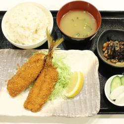 あじフライ定食