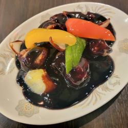 豚肉と野菜の黒酢あん定食