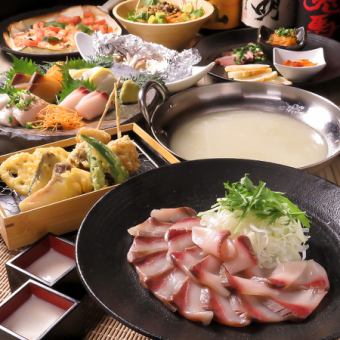 [Large plate] Luxurious yellowtail onion shabu course! 120 minutes of all-you-can-drink included, 10 dishes, 6,000 yen (tax included)