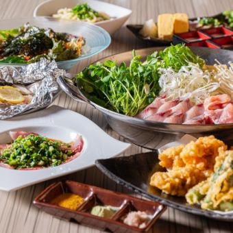 [From 11/18] Banquet course featuring UOTEN's standard menu items such as tempura assortment and sesame yellowtail, all-you-can-drink included for 5,000 yen