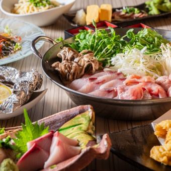 [From 11/18] Recommended! A luxurious hotpot with a comparison of yellowtail sashimi and tempura platter! Banquet course with all-you-can-drink for 5,500 yen