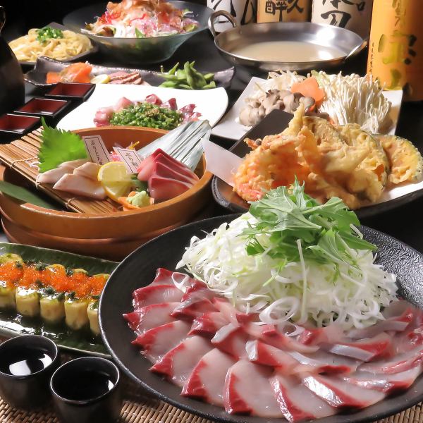 贅沢鰤しゃぶに刺身の食べ比べ♪宴会コース飲み放題付き6000円！(税込)