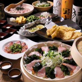 5月10日起！如果您是第一次來UOTEN，那就千萬不要錯過！蒸鰤魚宴席套餐，暢飲無限，10道菜僅需5,000日圓。