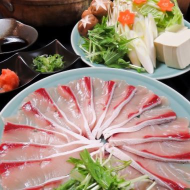 【冬期限定・寒ぶり】鰤しゃぶコース(料理のみ)