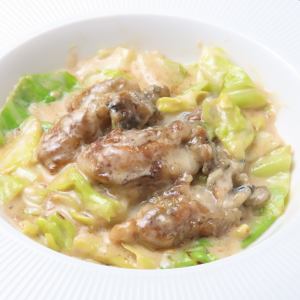 牡蠣の味噌バターソテー