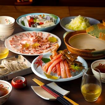 All-you-can-eat crab shabu-shabu with draft beer Our finest dishes + 100 dishes all-you-can-eat All-you-can-drink for 3 hours 5,980 yen