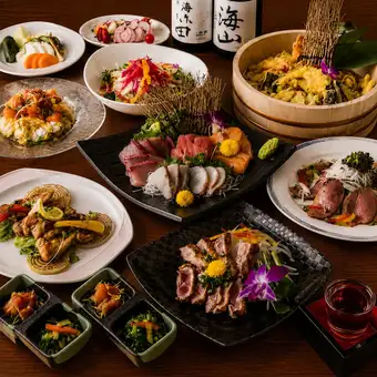【夏季★梅コース】3H飲み放題付！鮮魚3種盛り・名物タルタルチキン等〈全8品〉5,000円→4,000円