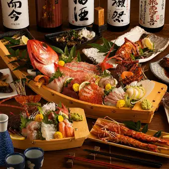 【夏季★極コース】3H飲み放題付の鮮魚7種舟盛り・厚切り牛タン等〈全10品〉7,000円→6,000円