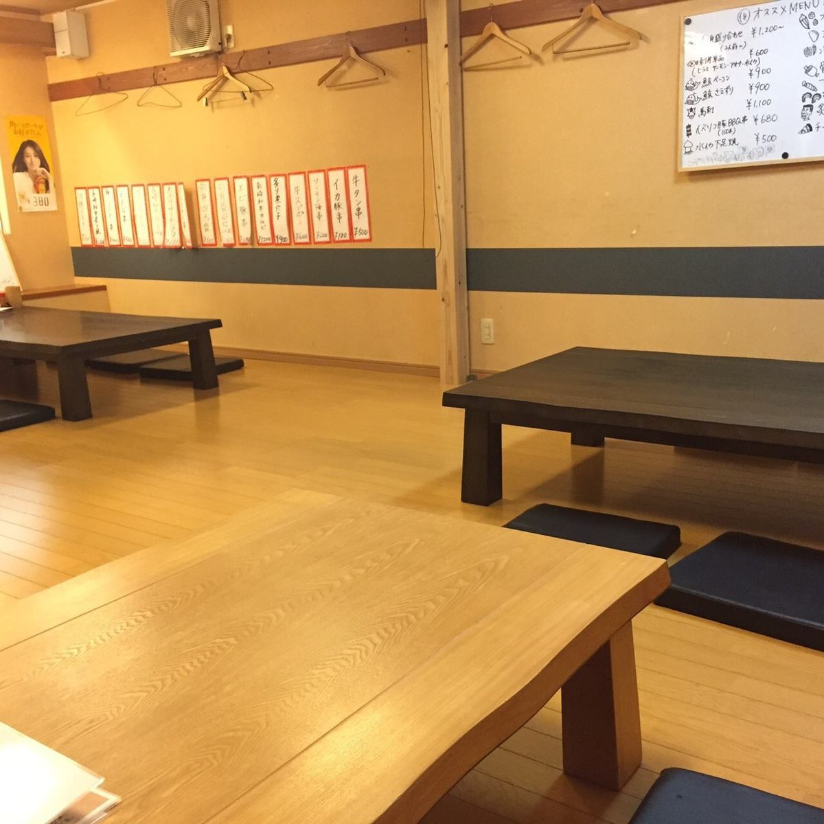 お座敷席もございますので宴会などもゆったりお楽しみ頂けます！