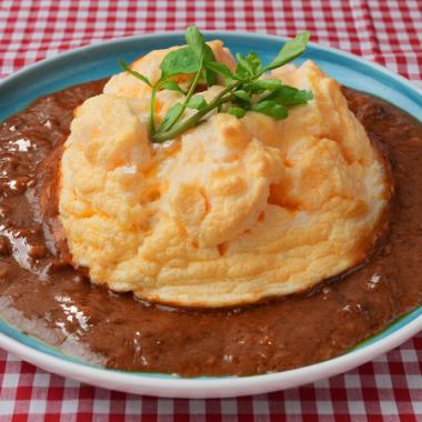 吉祥寺限定！【ふわもこ】とろけるハンバーグスフレオムレツ