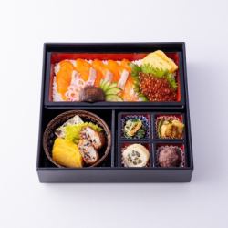 salmon salmon roe bento