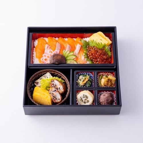 salmon salmon roe bento