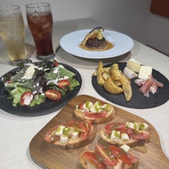 여자회 플랜♪90분 음료 무제한 4품 코스