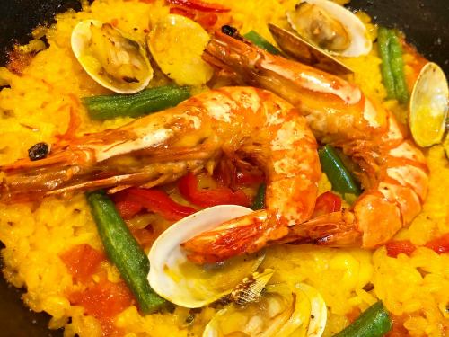 Today's Paella Lunch (includes salad, soup, dessert, and soft drink)