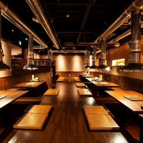 Reserve the entire floor for 50 people! Premium Malts all-you-can-drink yakiniku course from 3,980 yen!
