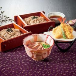 Tempura duck soup soba noodles (two layers)
