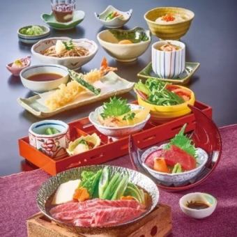 [Food Only] A superb course where you can enjoy Sagami's proud "large shrimp" as tempura: "Sagami Take Course"