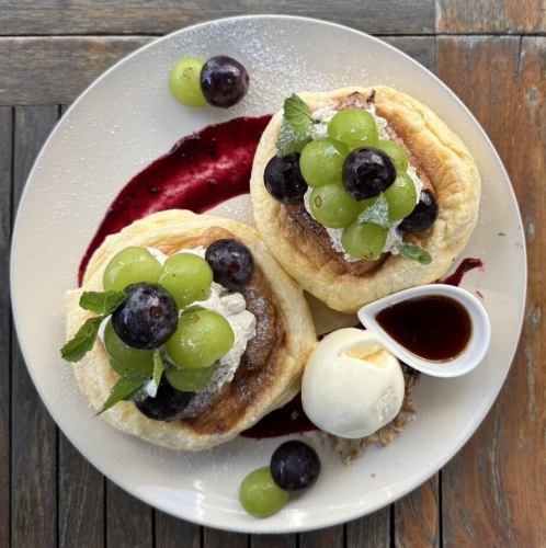 Luxurious Earl Grey grape pancakes