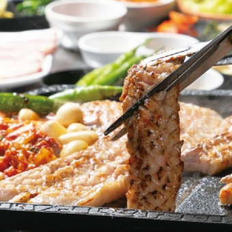 【90分飲み放題付き】サムギョプサル+おまかせ料理(7品)◎6600円(税込)