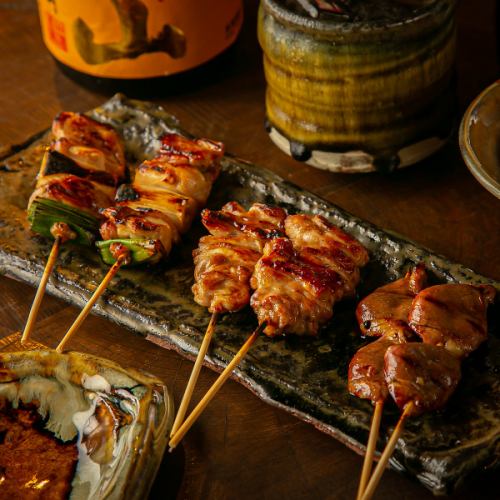 [A lineup of delicious yakitori]