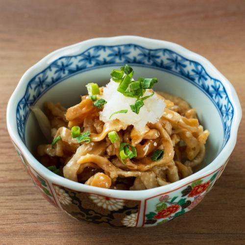 Chicken skin with ponzu sauce