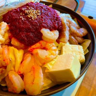 【2H飲み放題付き】ナッコプセＤＸコース☆人気韓国鍋と副菜のコース☆6000円☆