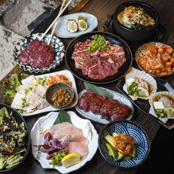 【周年プレミアム肉コース】大人気肉塊串や囲炉裏焼肉など豪華肉祭に圧巻◎今だけ9500円→3500円