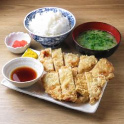 Chicken tempura set meal