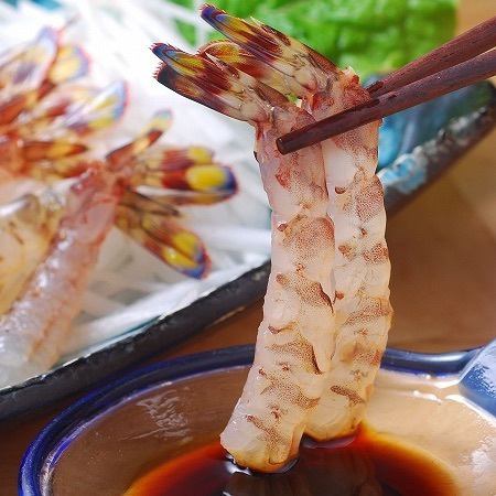 [Stabbing tiger prawns freshly caught from the fish tank] Shrimp of good fortune 480 yen ~