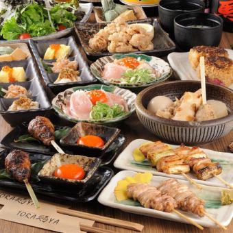 【冬春】『めっちゃ鳥一筋コース』全10品＋3時間飲み放題6,000円⇒5,000円（税込）