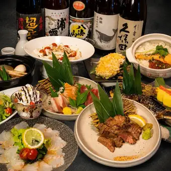 【夏限定】《風涼みの旬宴コース》 生ビール付き♪全9品3時間飲み放題付き4,500円