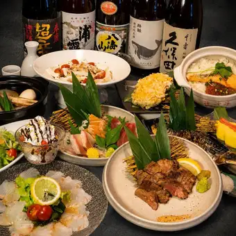 【夏限定】《風涼みの旬宴コース》 生ビール付き♪全9品3時間飲み放題付き4,500円