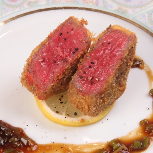Akaushi rare beef cutlet