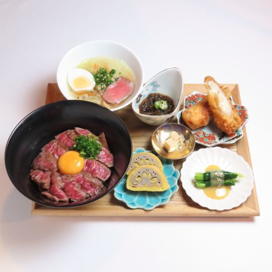 【ランチ限定】個室で楽しむ！あか牛丼&郷土料理セット全7品【3日前までの完全予約制】
