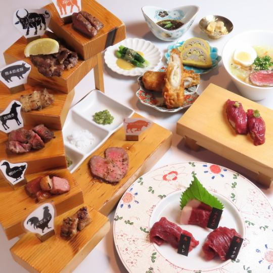 【ランチ限定】個室で楽しむ！名物お肉の階段&郷土料理セット全9品【3日前までの完全予約制】