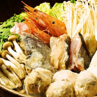 【かんろプレミアムコース】鍋もお刺身盛合せも付きのプレミアムコース☆120分飲み放題も付き☆