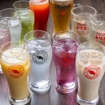 お得な飲み会に◆のどごし生、果実酒、カクテル含む全200種以上単品飲み放題2000円→980円