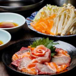 연어와 브리 샤브샤브