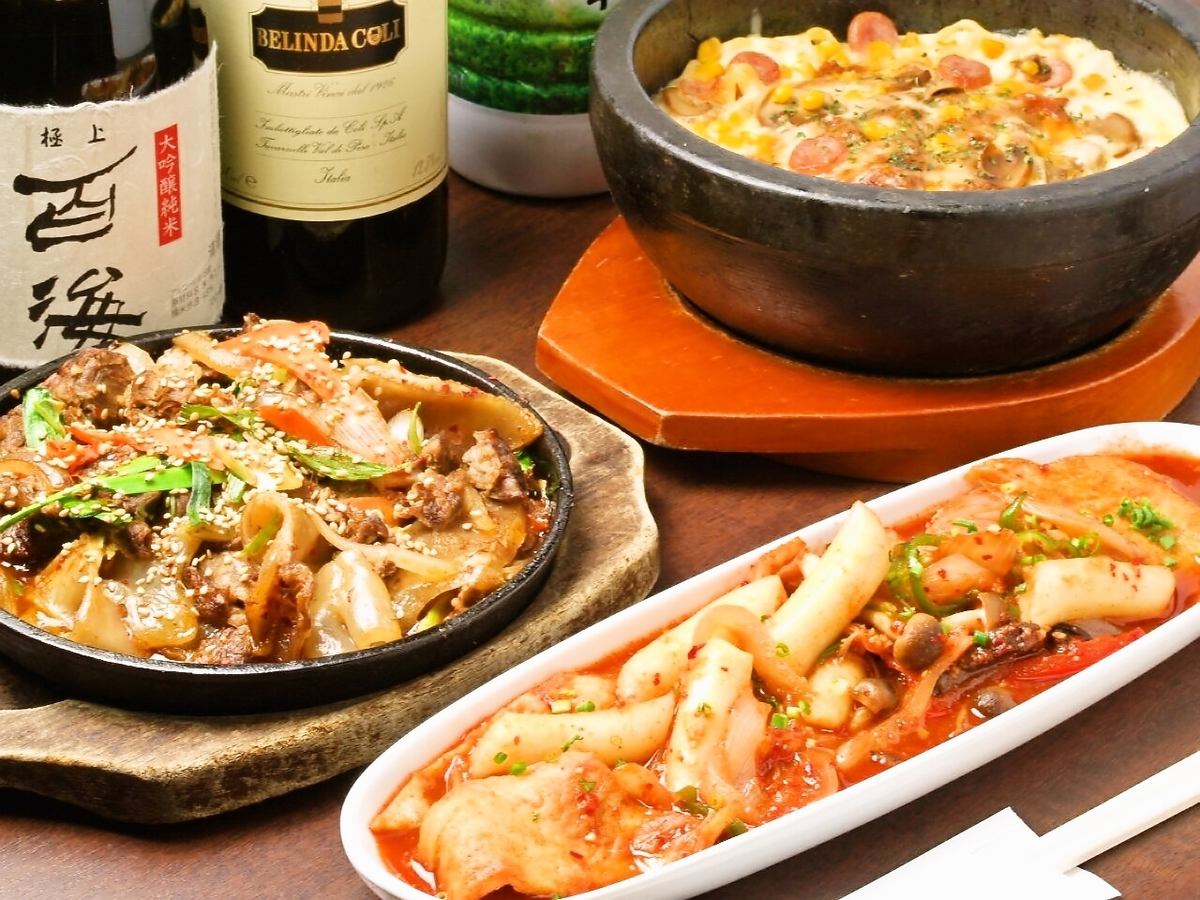 享受引以為豪的韓國料理的套餐優惠多多！！使用優惠券4000 ⇒ 3800日元
