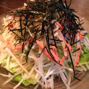 大根と水菜のシャキシャキサラダ