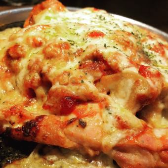 Oven-baked chicken with tomato sauce