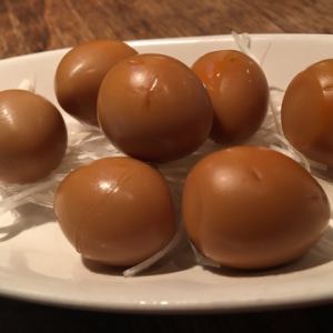 うずらの煮玉子の炙り焼き