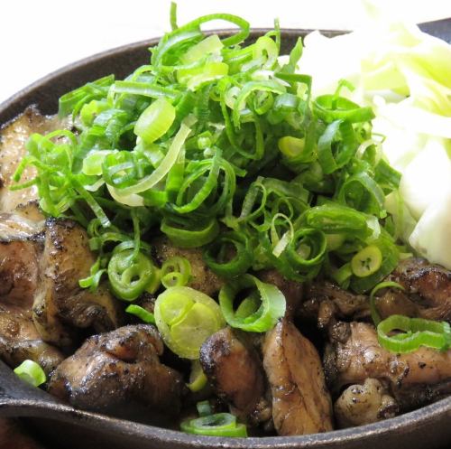 Miyazaki's specialty chicken charcoal-grilled green onions