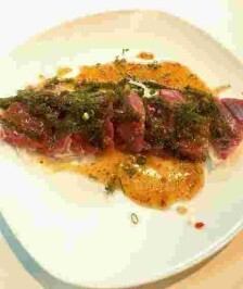 マグロと海ぶどうのカルパッチョ