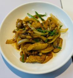 カツオの白子とたまごチャンプル