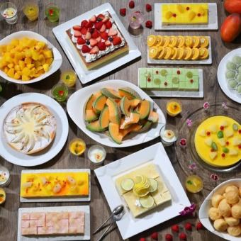 《7/1～》土日祝ランチ2部13：10～ メロン・トロピカルスイーツ＆スパイシーアジアンフェア