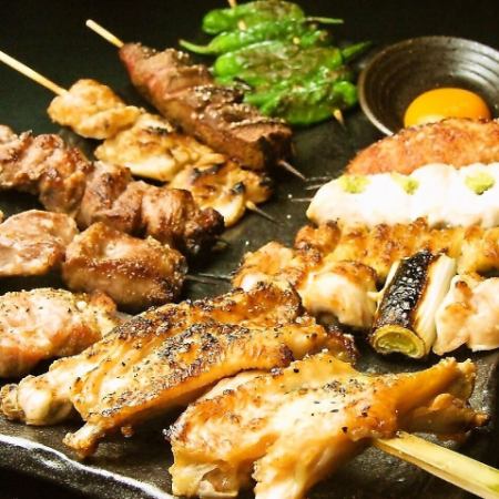 ネギ塩上タン串/ネギ塩バラ串/ネギ塩レバ串/ネギ塩ハラミ串