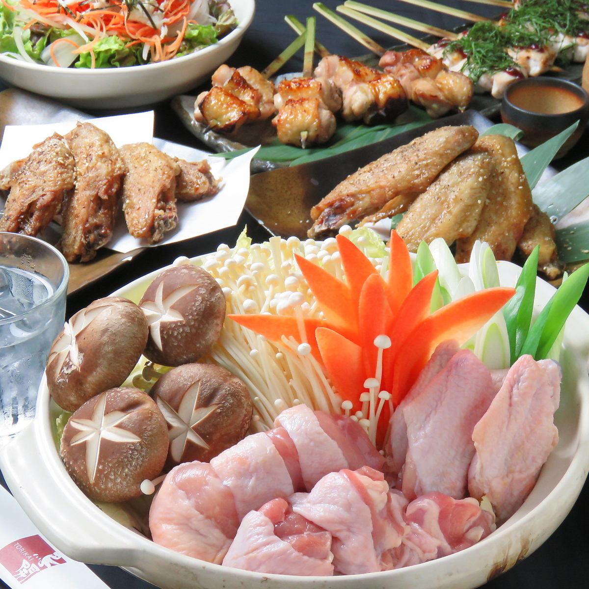 A must-have hot pot course for this time of year! 2 hours of all-you-can-drink + 8 dishes for 4000 yen♪