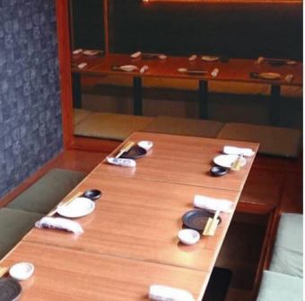 [Spacious horigotatsu private room can accommodate up to 21 people. Small, medium, and large] Connect all horigotatsu private rooms to create a large L-shaped private room!