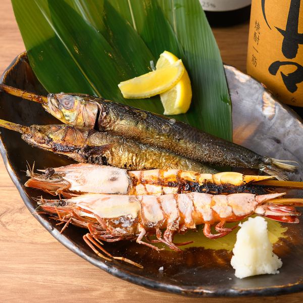 [Full of live atmosphere] Enjoy seasonal ingredients! "Irori-yaki" with the aroma of charcoal fire / from 350 yen (tax included)